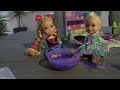 elsa and anna toddlers make potions for their friends