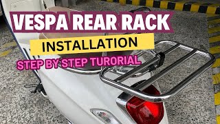 How to install Vespa Rear Rack DIY step by step Tutorial