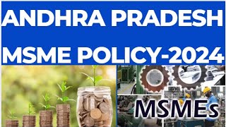 ANDHRA PRADESH MSME POLICY-2024||AMARAVATHI ONLINE ACADEMY