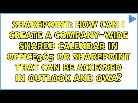 How can I create a company-wide shared calendar in Office365