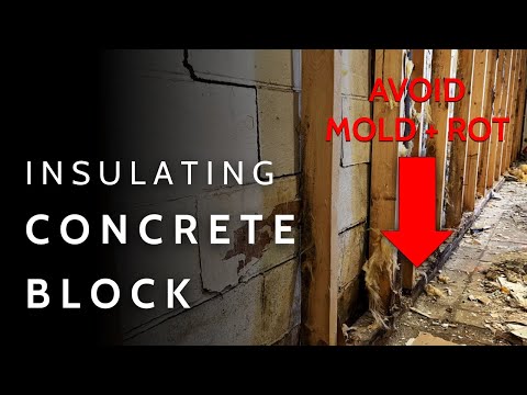 How do you insulate a cinder block wall?