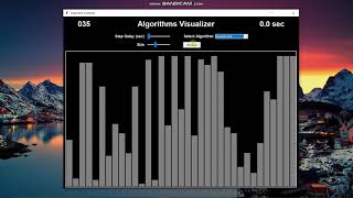 Insertion sort visualization using Python3 and Tkinter