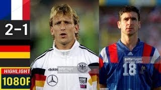 soccer France 2 1 Germany 1990   Eric Cantona   Papin   Matthäus   Brehme   Klinsmann   Deschamps