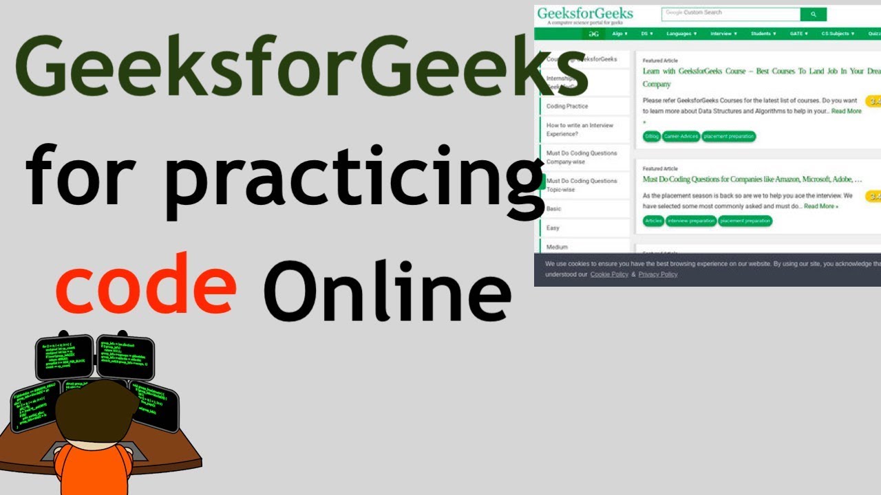 GeeksforGeeks Online Coding Practice Platform - YouTube