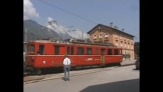 Ride with the Swiss narrow gauge railway Ferrovia Mesolcinese (Bellinzona Mesocco), in June 2007.