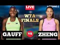 Coco Gauff vs Qinwen Zheng - WTA FINALS | (Simulated by AO tennis 2)