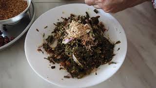 Sacred Garlic Pear Salad (ကတက်ရွက်သုပ်)