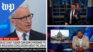 Anderson Cooper, late-night hosts ridicule Tucker Carlson