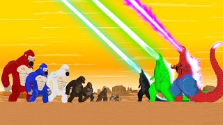 EVOLUTION of KONG vs GODZILLA ATOMIC BREATH | Godzilla Cartoon Compilation