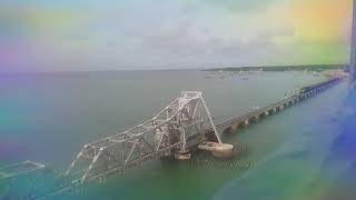 Trichy to Rameshwaram train over the sea - Paamban sea bridge Wonder of Indian architecture and engi