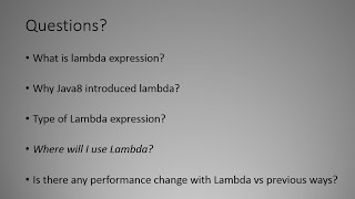 Introduction to lambda expressions - Java8 - Lesson1