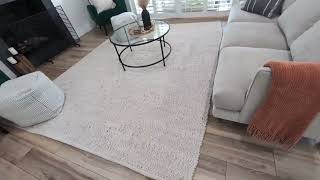 nuLOOM 8x10 Elfriede Jute \u0026 Cotton Hand Woven Area Rug For Bedroom, Living Room, Dining Room