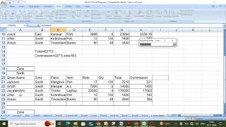 C4 Excel ZonePercentage