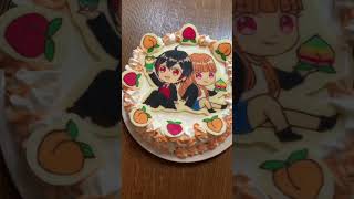 ママが作った ゆあえとケーキ【カラフルピーチ】デコレーションケーキ　#Shorts