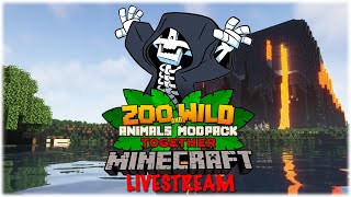 Minecraft SMP: Zoo and Wild Animals (ZAWA) Together Mod - LIVESTREAM #15 - The Great Volcanic Dig!