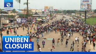 UNIBEN Students Protest Against Campus Closure