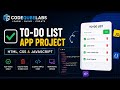 Build To-Do List App Using HTML CSS JavaScript | Beginner Project 2026 | CodeQubeLabs
