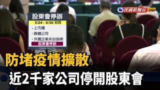 防堵疫情擴散 近2千家公司停開股東會－民視台語新聞