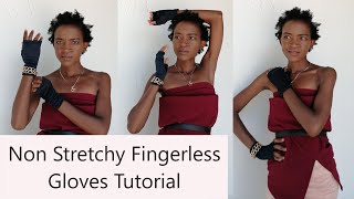 Fingerless Gloves: Pattern Drafting for Non Stretchy fabric and Sewing Tutorial - Part 1.