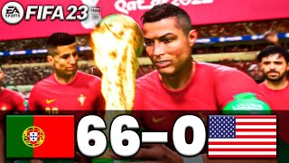 FIFA 23 - PORTUGAL 66-0 USA | FIFA WORLD CUP FINAL 2022 QATAR | FIFA 23 PC - FIFA 23 PS5