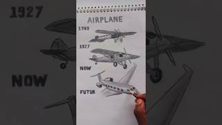 How to draw an airplane. 1909,1927, now and future 😎.#branhamart