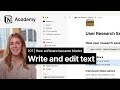 Document editing in Notion