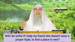 Sinful if I help my friend who doesn't wear hijab to find place to rent? she might do business there