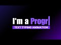 Multiple Typing Text Animation in HTML CSS & JavaScript