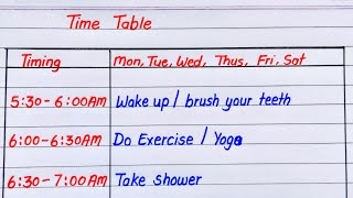 Best Time Table for Every Student | Daily Routine In English for Students | Study Time Table