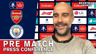 Pep Guardiola - Arsenal v Man City - Pre-Match Press Conference - FA Cup Semi-Final