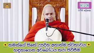 තමන්ගේ සිතේ උපදින අනාත්ම ස්වභාවය හඳුනාගෙන අවබෝධය කරා පිවිසීම ( පූජ්‍ය හසලක සීලවිමල හිමි )