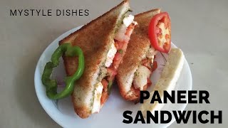 High Protein Veg Sandwich Recipe - Healthy Sandwich For Weight Loss-Paneer Sandwich | mystyle dishes