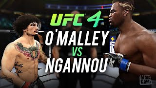 EA Sports UFC 4 - SEAN O'MALLEY vs FRANCIS NGANNOU CPU vs CPU (RAW GAMEPLAY)