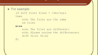 Unix Shell Scripting Conditional Code Part 4