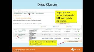 How to Drop a Class - JSOM Advising