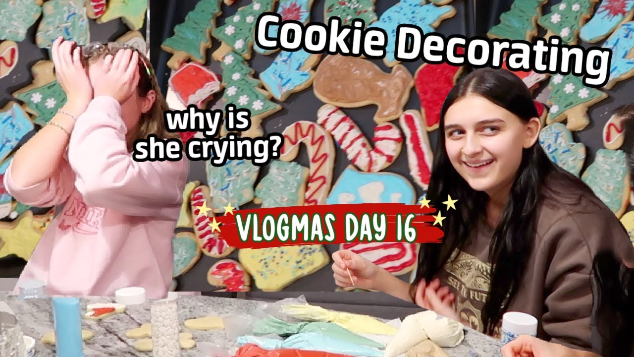 Christmas Cookie Decorating Vlogmas 16 Youtube