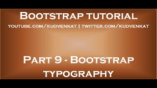 Bootstrap typography