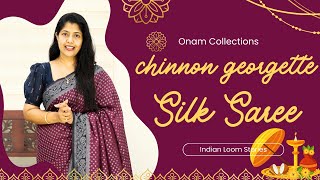 മനോഹരമായ Chinon Georgette Banarasi സാരി കളക്ഷൻ | Indian Loom Stories