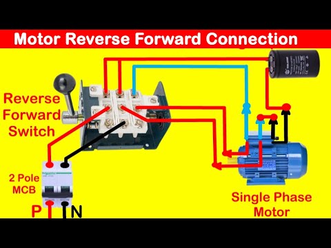 Single Phase Motor Reverse Forward Wiring Connection With Capacitor ...