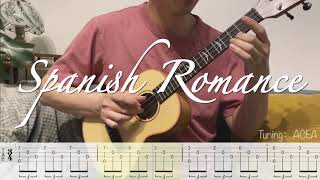 Spanish Romance/Romance de Amor Ukulele Fingerstyle Tutorial TABS