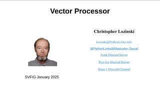 Forth Vector CoProcessor -- Christopher Lozinski -- 2025-01-25