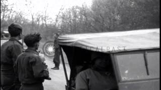 Released US prisoners wave at US soldiers of 117th Infantry Regiment, 30th Infant...HD Stock Footage