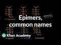 Carbohydrates - Epimers, common names | Chemical processes | MCAT | Khan Academy