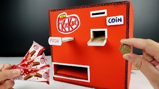 How to make cardboard Kitkat vending Machine at home - Diy crafts