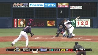 【プロ野球パ】小谷野が待望のタイムリー！ベテランの勝負強さを披露　 2015/03/10 Bs-S