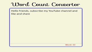 How to count word convertor with JavaScript | practical program
