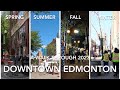 [4K Walk] 🇨🇦 Downtown Edmonton Fourth Street Promenade A Walk Through 2023 Explore Canada