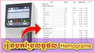 របៀបបកប្រែលទ្ធផល Hemograme