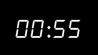 55 Second Countdown Timer | Digital Clock