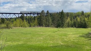 Beautiful Burbank Park and Train Trestle at the Confluence of the rivers Blindman and Red Deer.